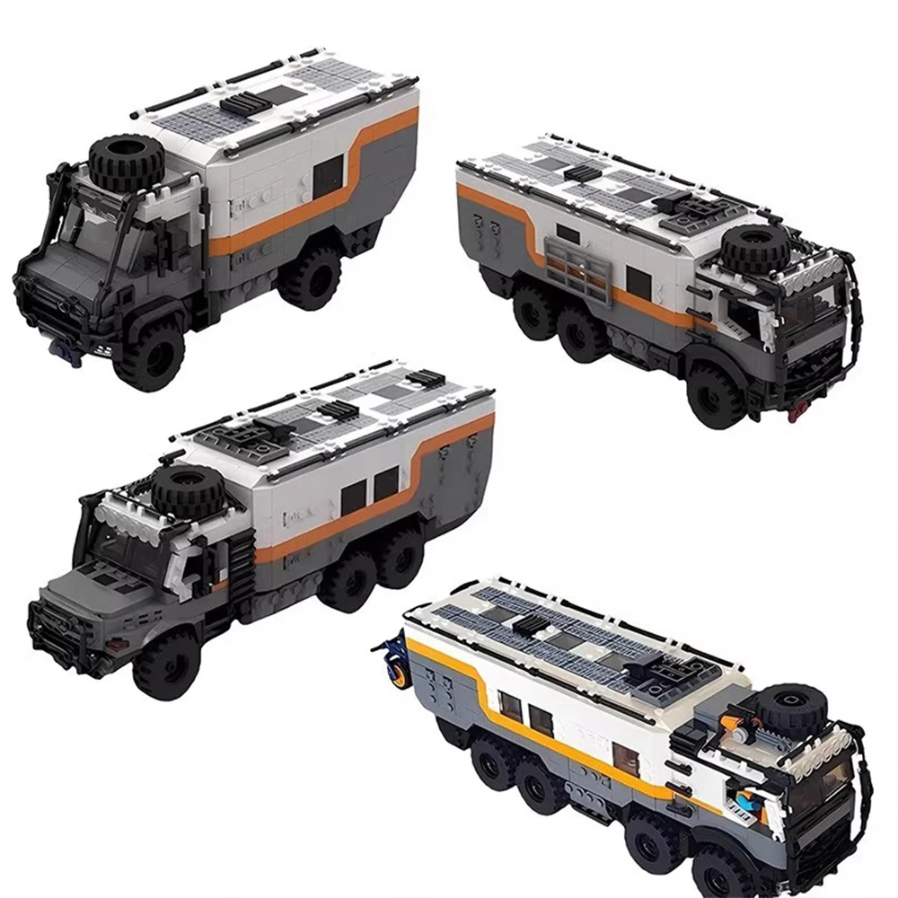 MOC Truck Zwaar voertuig Bouwsteen Expeditie Serie Speelgoed Terreinwagen, camper, bestelwagen, bricks Technisch voertuig Kerstcadeaus