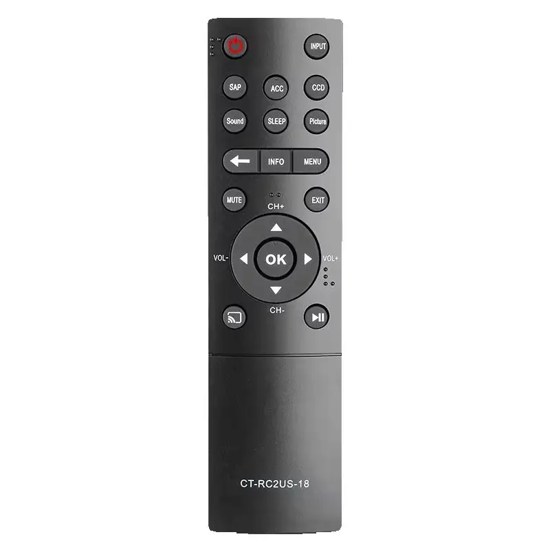Control remoto CT-RC2US-18 para televisores Toshiba 32L221U 43L621U 49L621U 55L421U 55L621U 65L621U 43L511U18 50L711U18 50L711M18 55L711U1
