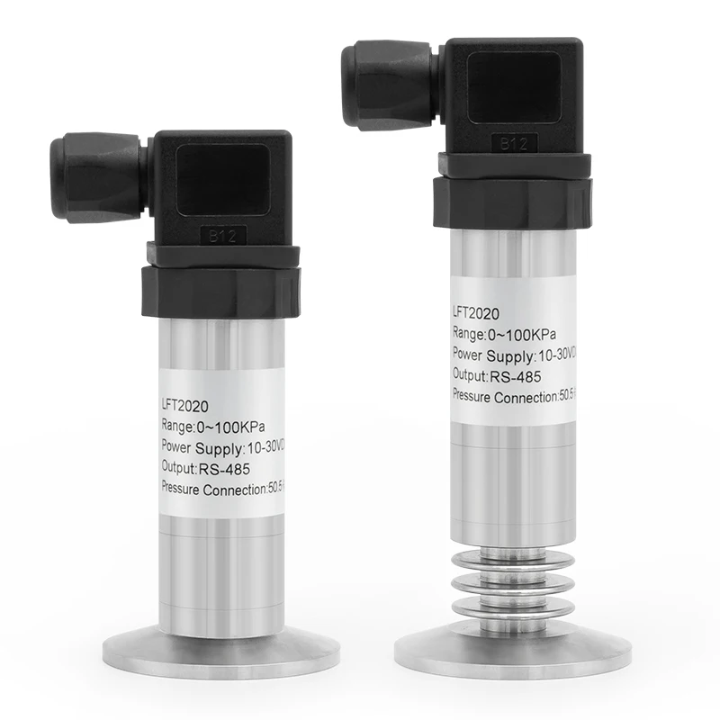 Clamp Type Anti-blocking Flush Diaphragm Pressure Transmitter Sensor Silicon Flat Film Sanitary Pressure Transducer Sensor