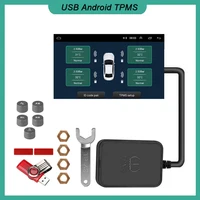 Sensor externo de neumático de repuesto USB Android TPMS presión de neumáticos libre inalámbrico para navegación de coche Radio reproductor de DVD detección
