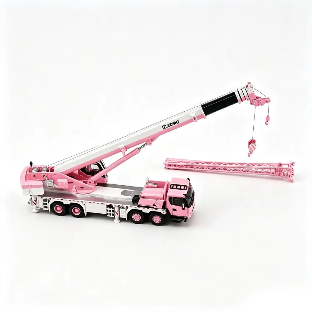 XCMG 1:50 Scale Diecast XCT50G5-1 All Terrain Crane Model Gift Toy Pink Limited Scene Matching Static Display