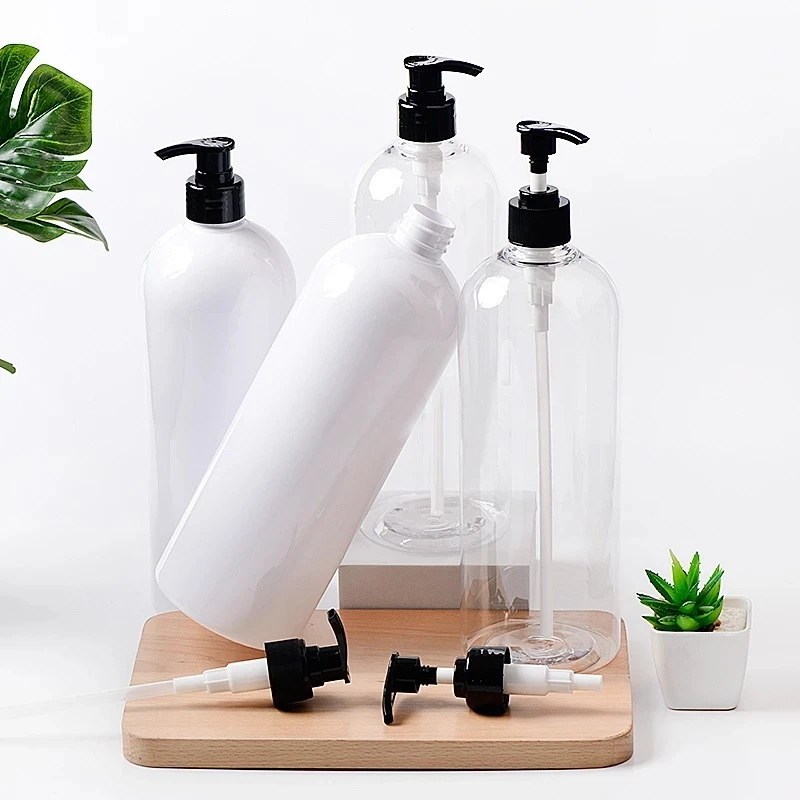 1000ml X 8 Plastic Lotion Pump Bottle PET Packaging Bottle 1L Shampoo Bath Gel Container Cosmetic Bottle Personal Care Dispenser