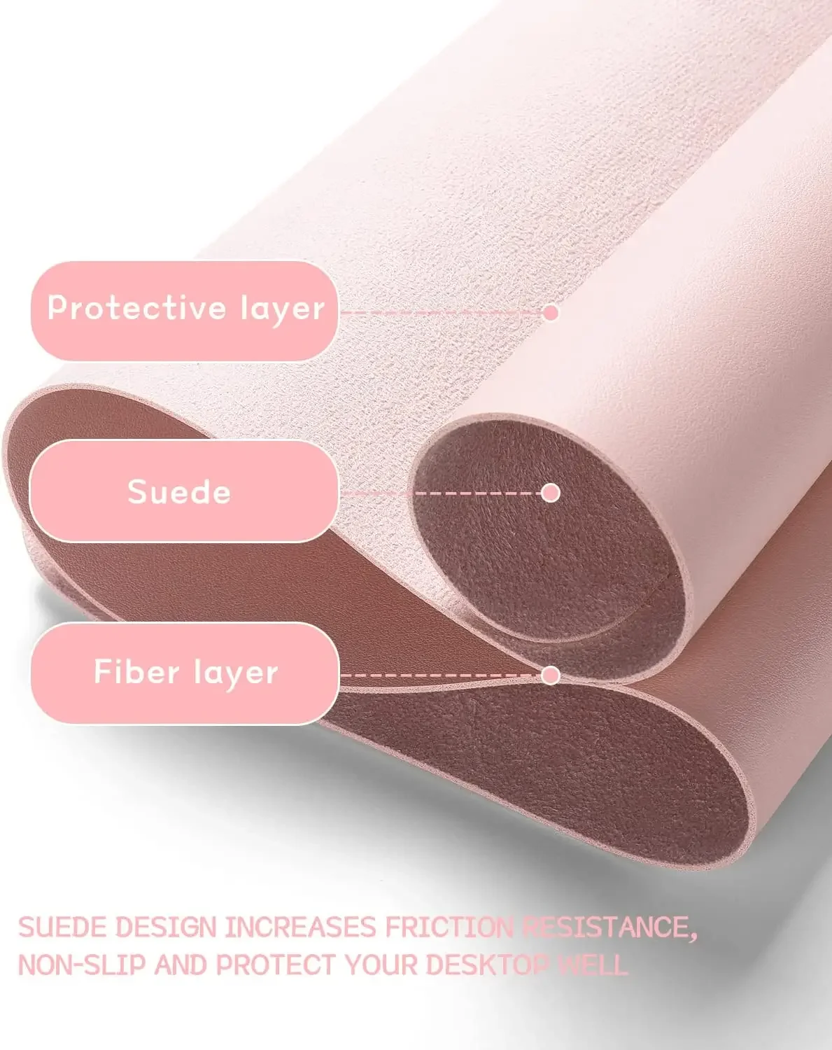 Alfombrilla de PVC impermeable para escritorio, cubierta protectora de cuero para ordenador grande y portátil, antideslizante para teclado de