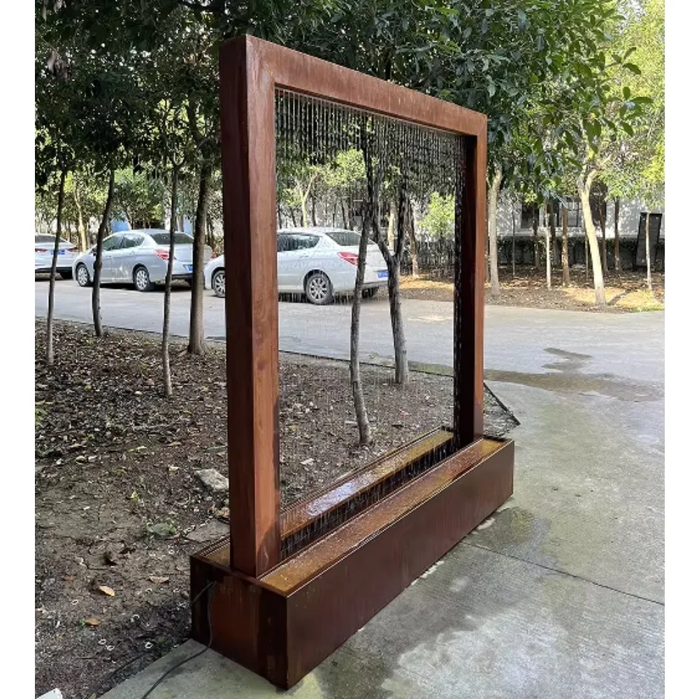 Stainless steel water fountain waterfall curtain for park and courtyard decoration