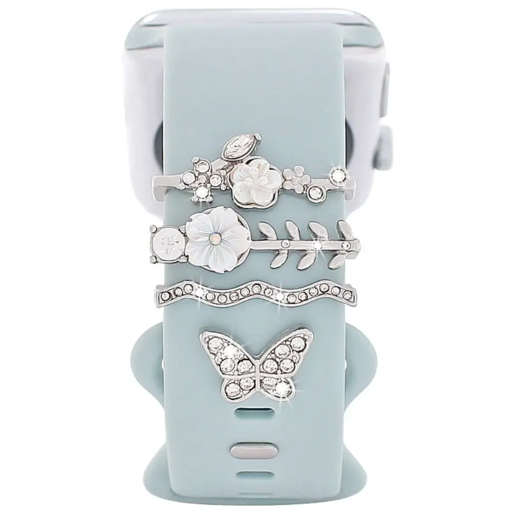 Diamond Strap Decorative Ring Jewelry Decor Accessories Metal Charms Fashion Watch Band Bracelet Decoration for Apple Watch Band