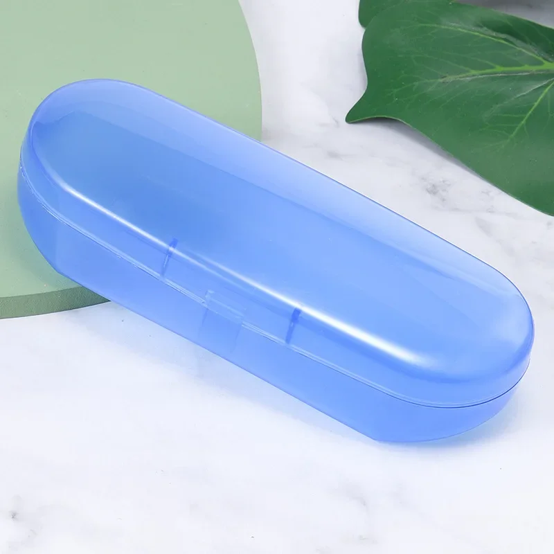 Blue Transparent Glasses Case Plastic Box Flat Mirror Myopia Glasses Storage Box Sunglasses Case Simple Fashion Glasses Case