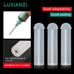 LUXIANZI 10/50/100pcs Special Silicone Plug Use For Phone Maintenance Dispensing Syringe Needle Prevent Glue From Solidifying