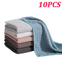 10PCS Kitchen Towel Cotton Dishcloth Waffle Weave Kitchen Cloth Super Absorbent Quick Drying Wash Cloth Home Cleaing Towel