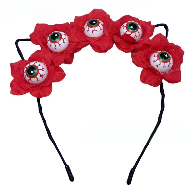 Halloween Ear Headband With Eyeball Hairpieces Adjustable Headpiece Accessory Comfortable Headwear for Costume Parties