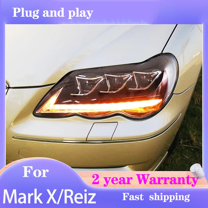 

Car Styling for Toyota Mark X Head Light 2005-2009 Reiz Headlights DRL Turn Signal High Beam Projector Lens