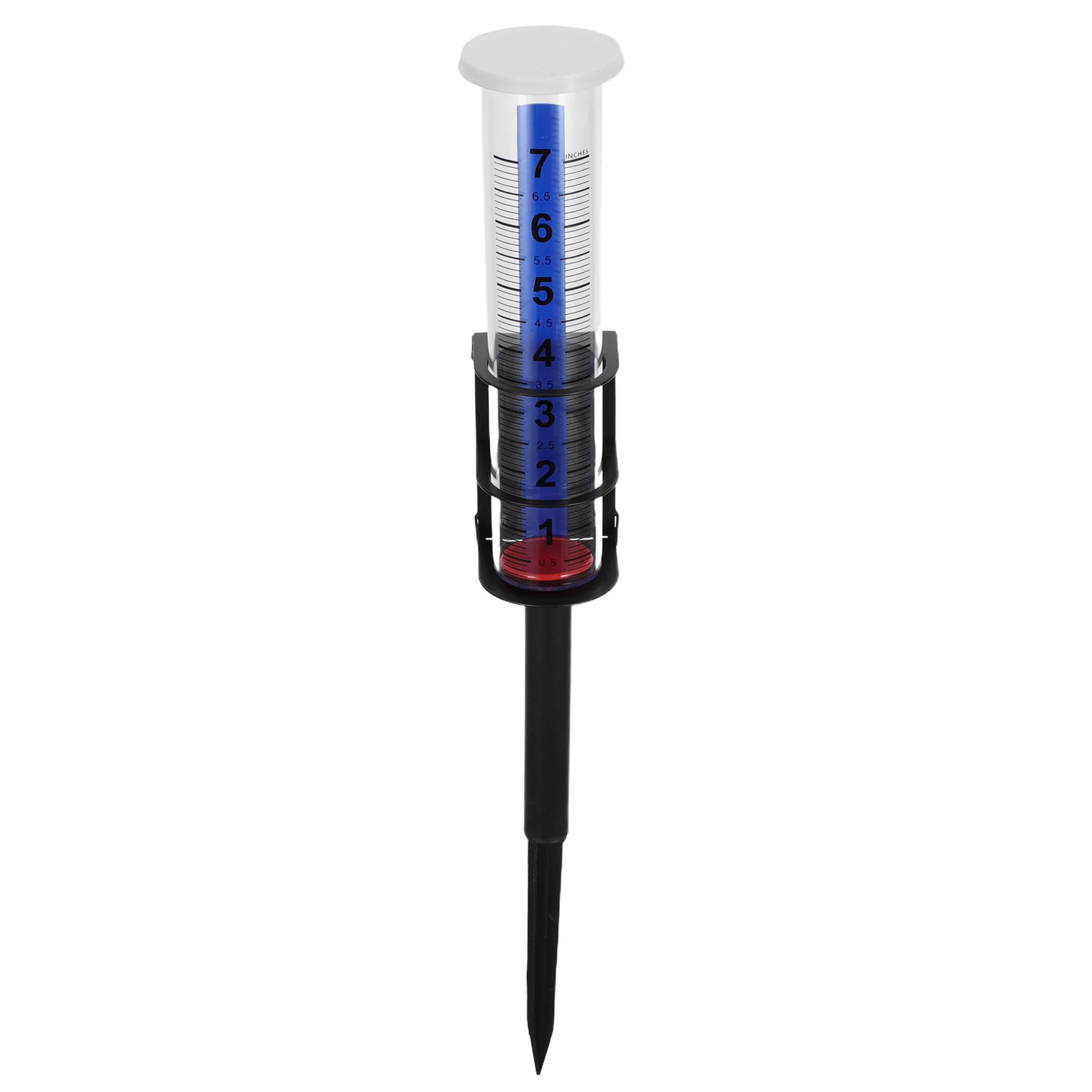 Outdoor Rain Gauge with Stake High-Strength Weatherproof Holder for Lawn Garden Yard Precise Rainfall Measurement Professional