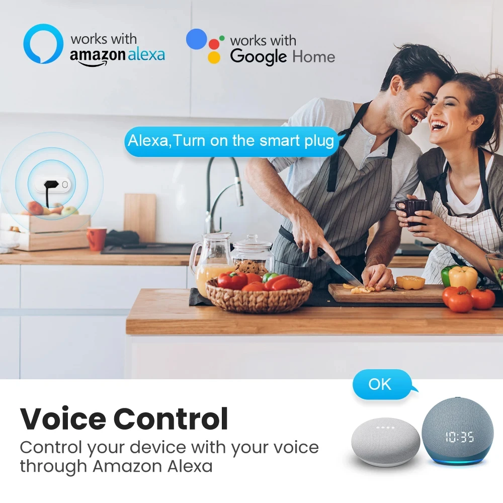 MIUCDA Tuya Zigbee Smart Plug16A/20A gniazdo z monitorem zasilania inteligentny pilot aplikacji Life współpracuje z Google Home, Alexa