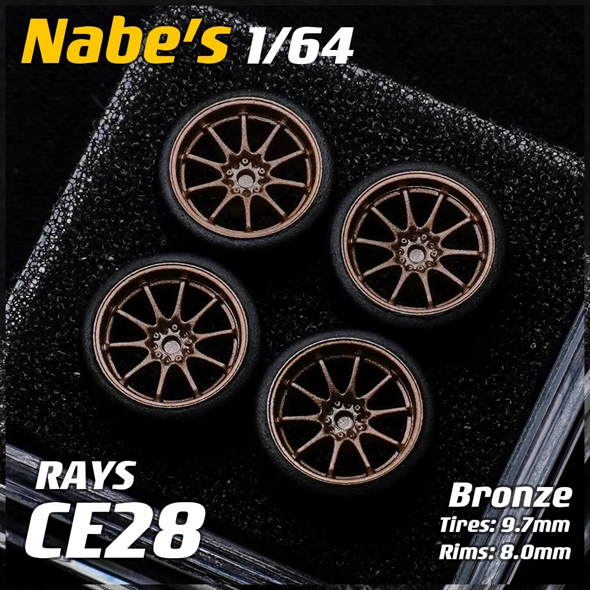 cubo-de-roda-hotwheels-minigt-modificado-97-89mm-para-modelos-de-carro-1-64-nabes-x-chika-marries-rays-ce28n