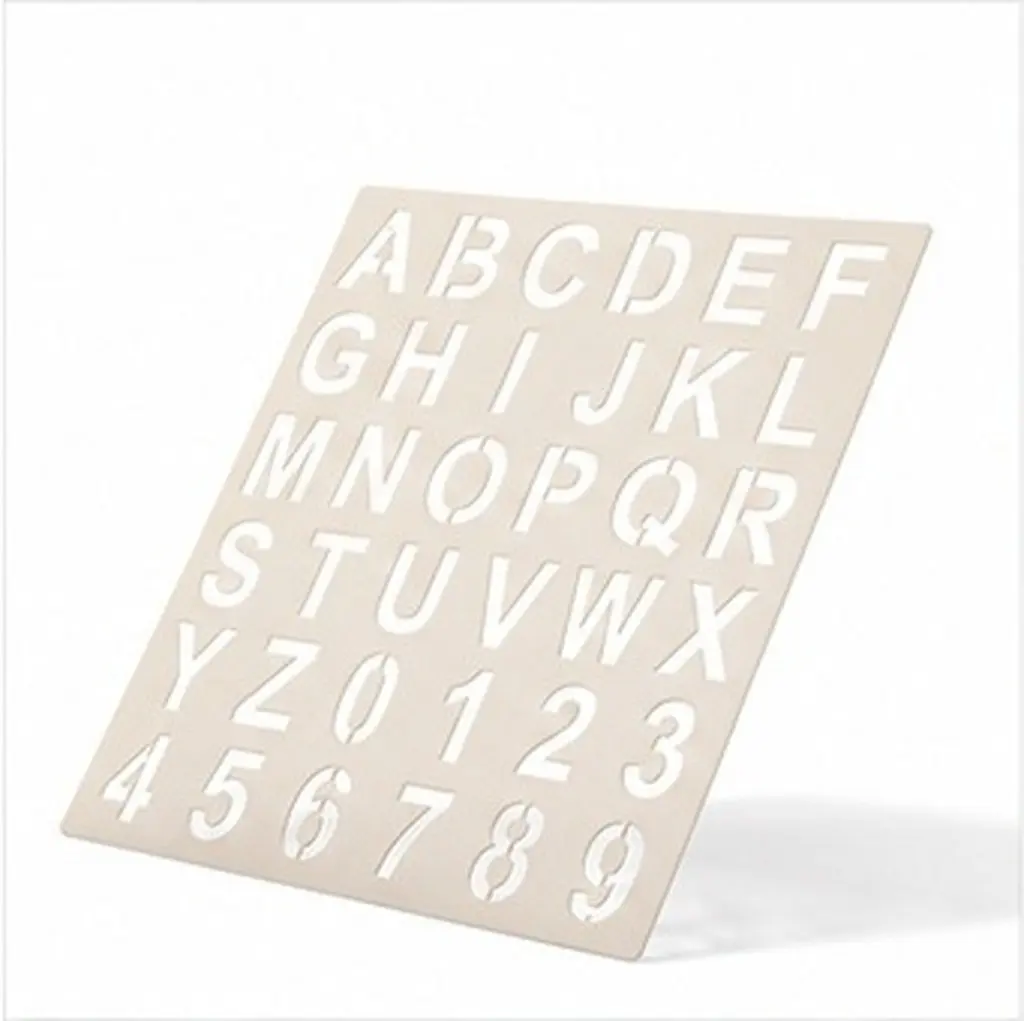 1Set Reusable Alphabet Painting Mold Letter and Number Stencils for Drawing Templates Handmade Book Wall Door Decoration
