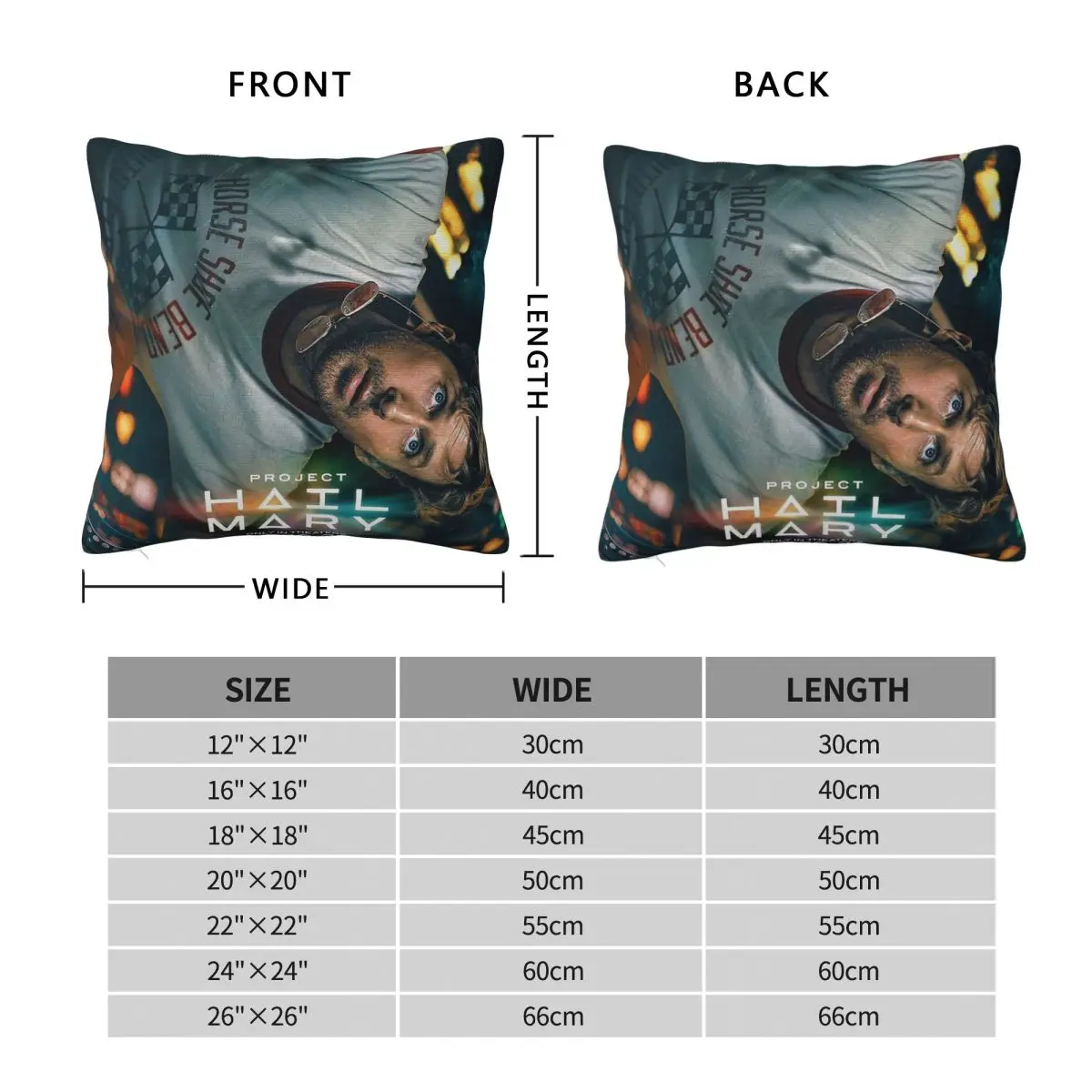 Project Hail Mary Poster Square Pillowcase Polyester Linen Velvet Pattern Zip Decor Pillow Case Room Cushion Cover 18