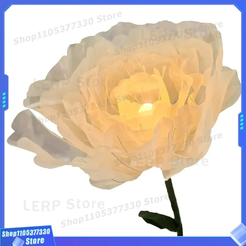 Giant Handmade Electric Opening Closing Flower Floor Lamp Simulation Ambient Light for Live Stream Internet Celebrity Decor