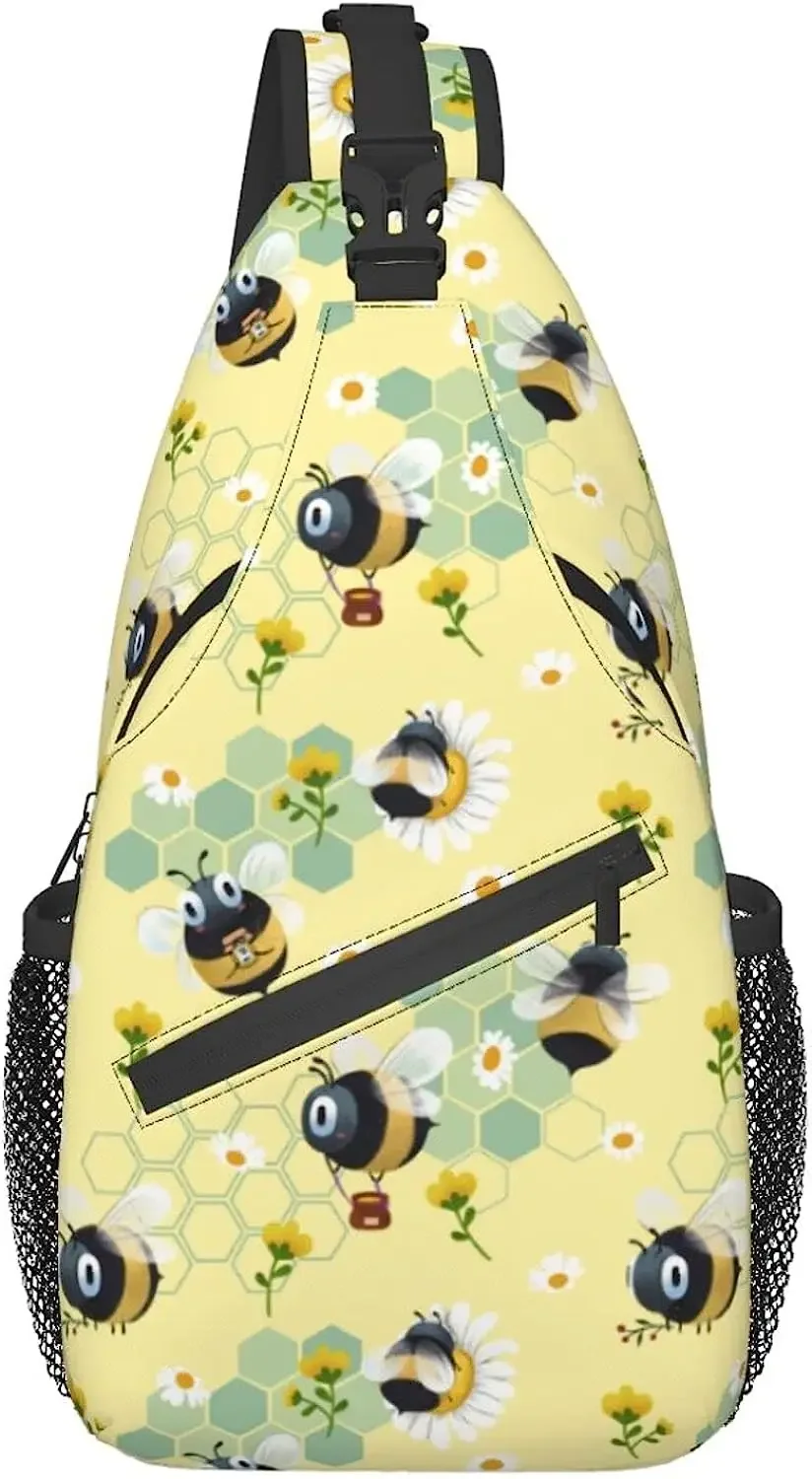 Industrious Bee Leisure Diagonal Backpack, Unisex Can Accommodate Folder Mobile Phone Camera and So on Suitable for Carrying Out