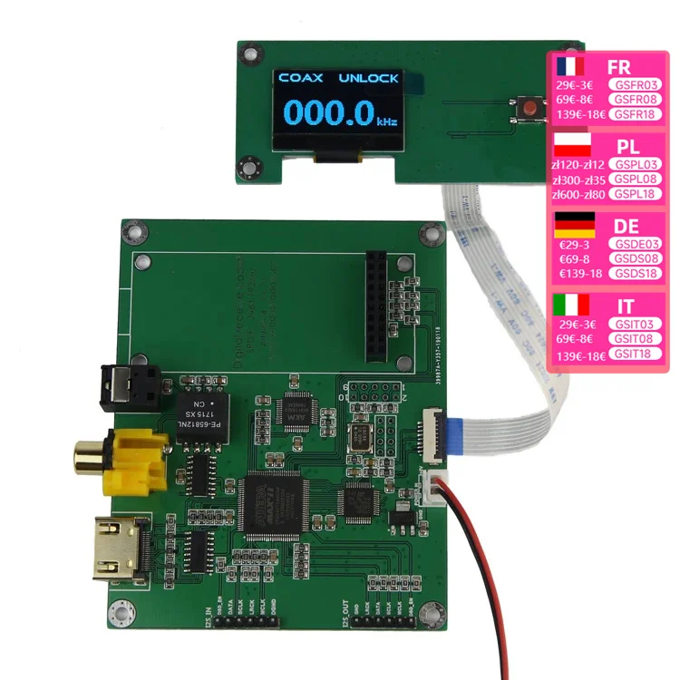 Nvarcher AK4118 Receiver Board Decodes Coaxial USB Bluetooth Fiber To IIS I2s Support XMOS Amanero