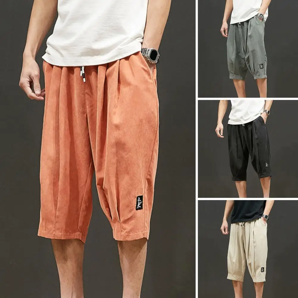 Trendy Casual Pants Mid-rise Anti-pilling Harem Pants Summer Calf-Length Harem Pants