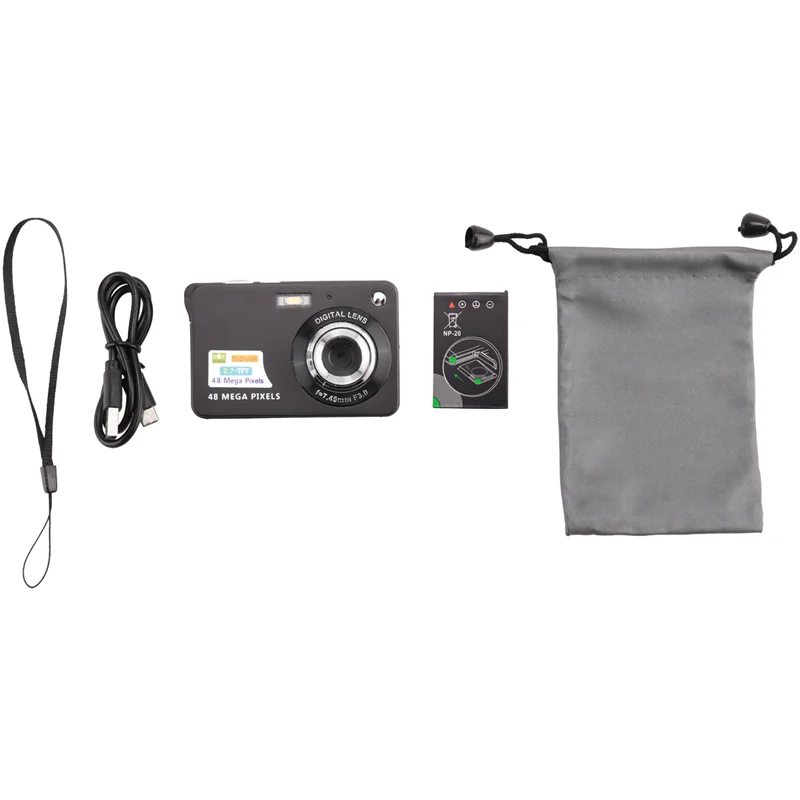 

Digital Camera HD Display Video Camera Anti-Shake Camcorder 2.7 Inch Mini Camera