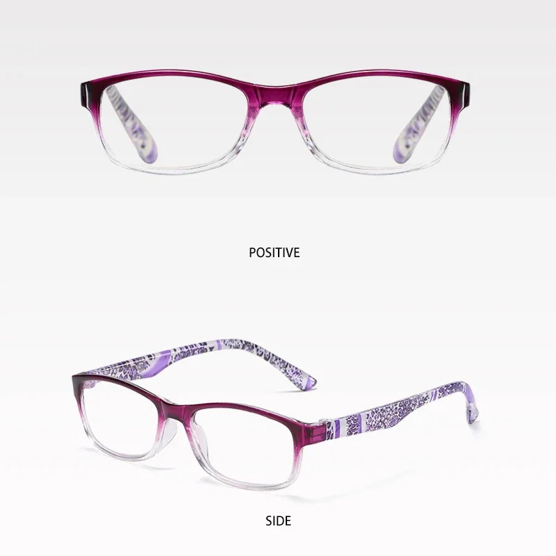 New Women Reading Glasses Vintage Printing Eyeglasses Frame Optical Computer Presbyopia Eyewear +1.0 +1.5 +2.0 +2.5