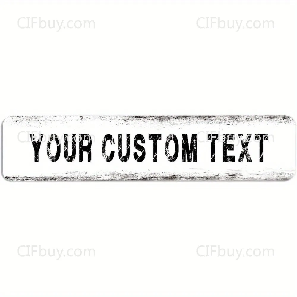 Customizable Personalized Vintage Aluminum Wall Plaque,1PC 4x16