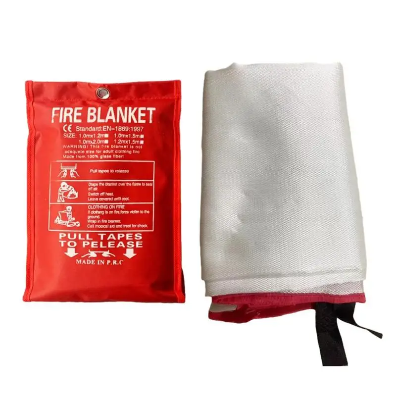 1M /1.2M/1.5M Fire Blanket Fighting Fiberglass Fire Extinguishers Tent Emergency Survival Fire Shelter Safety Cover For Home