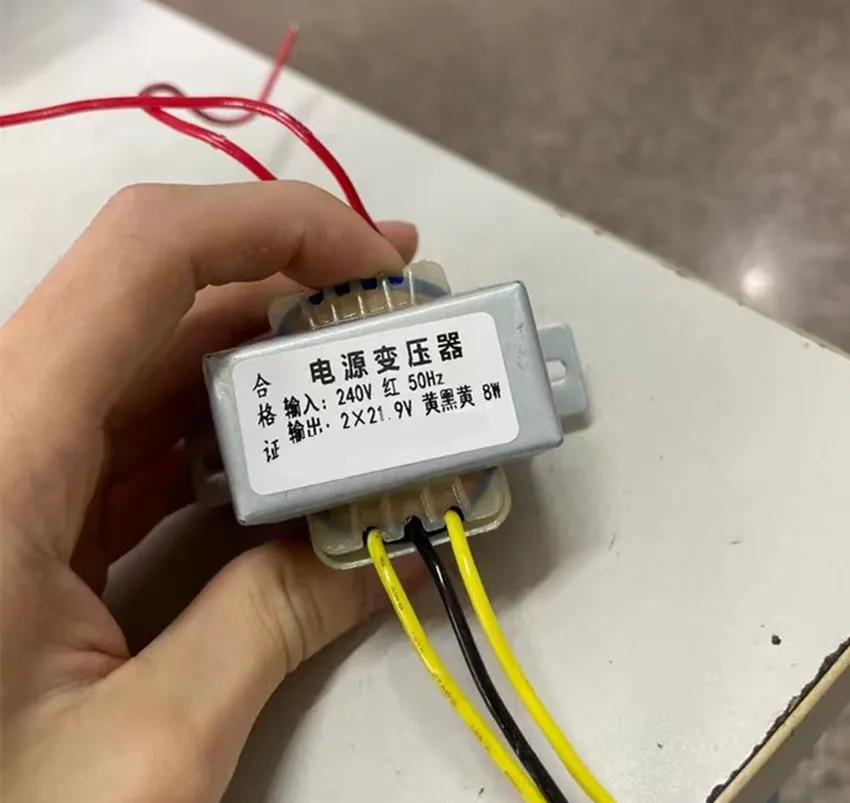 Power Transformer AC 240V input voltage 8W 50/60Hz 2*21.9V output voltage 65mA Magnetic Core Open frame type