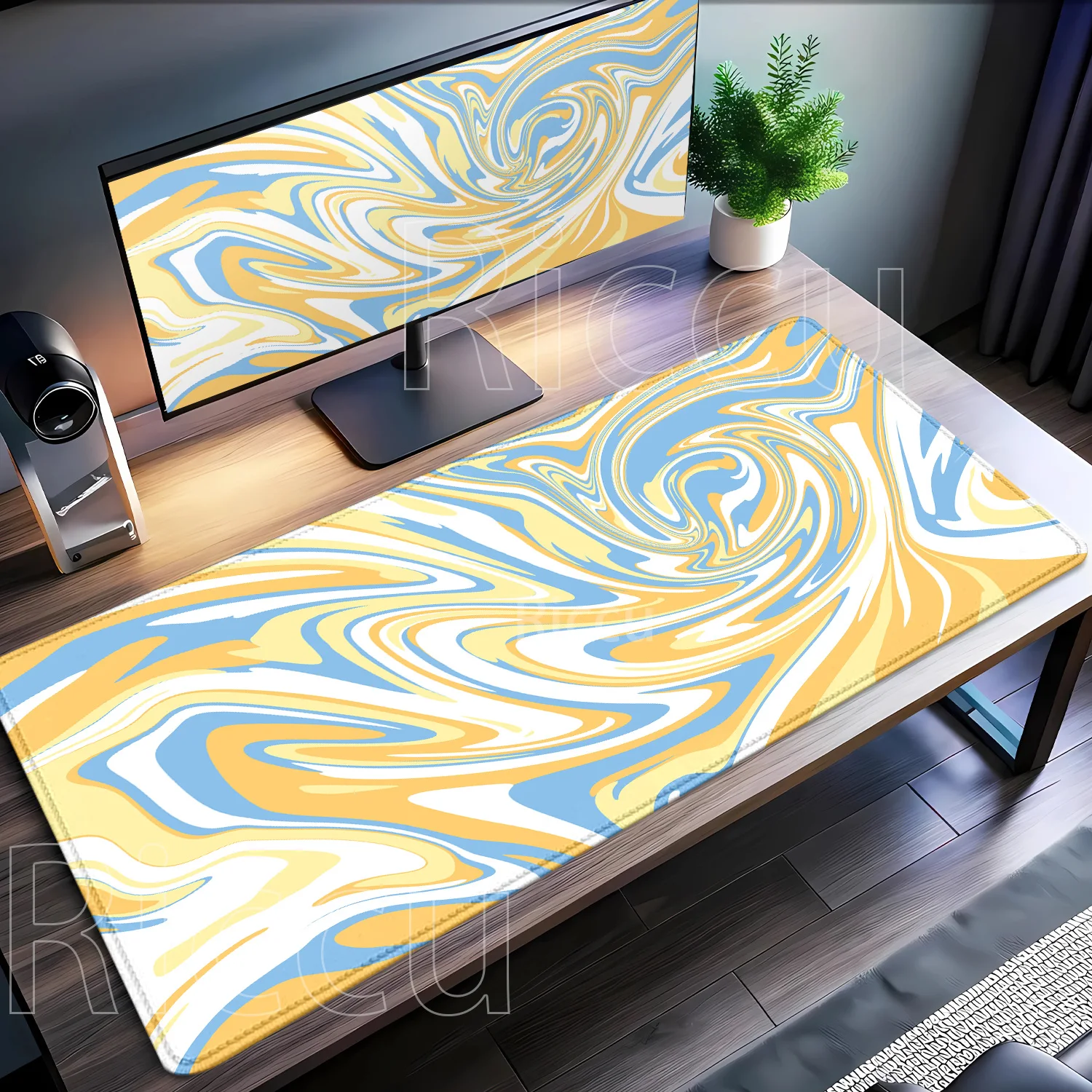 HD Printing New Strata Liquid Fluid Gaming Mouse Pad Large Keyboards PC Computer Anime Office Accessories Keyboard XXL Desk Mat