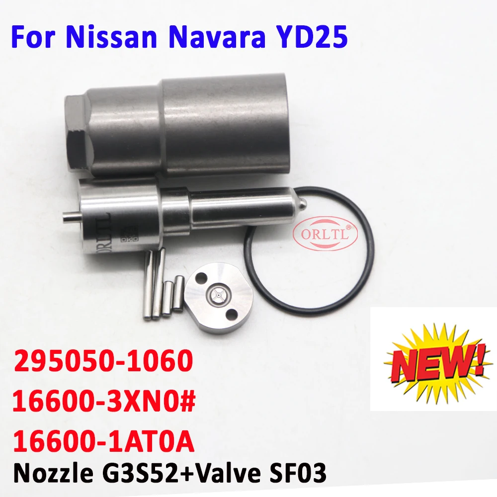 DCRI301060 Repair Kits 295050-1060 295050-1061 Diesel Injector 16600-3XN0# 16600-1AT0A Nozzle G3S52 For Nissan Navara YD25