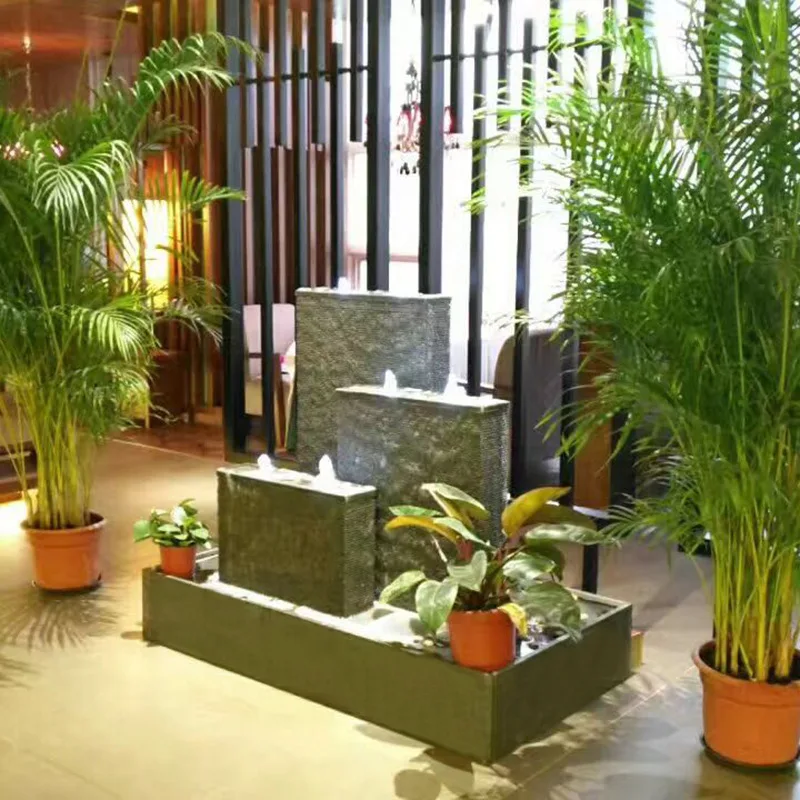 

HYS rockery flowing water fountain home decoration indoor living room office humidification lucky water curtain wall flowing