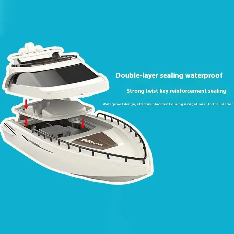 H109 Hochgeschwindigkeits-Luxus-Yachtmodell, 2,4 g, vollproportionale Fernbedienung, Dual-Motor-Antrieb, wasserdicht, vollständig versiegeltes Design, RC-Boot