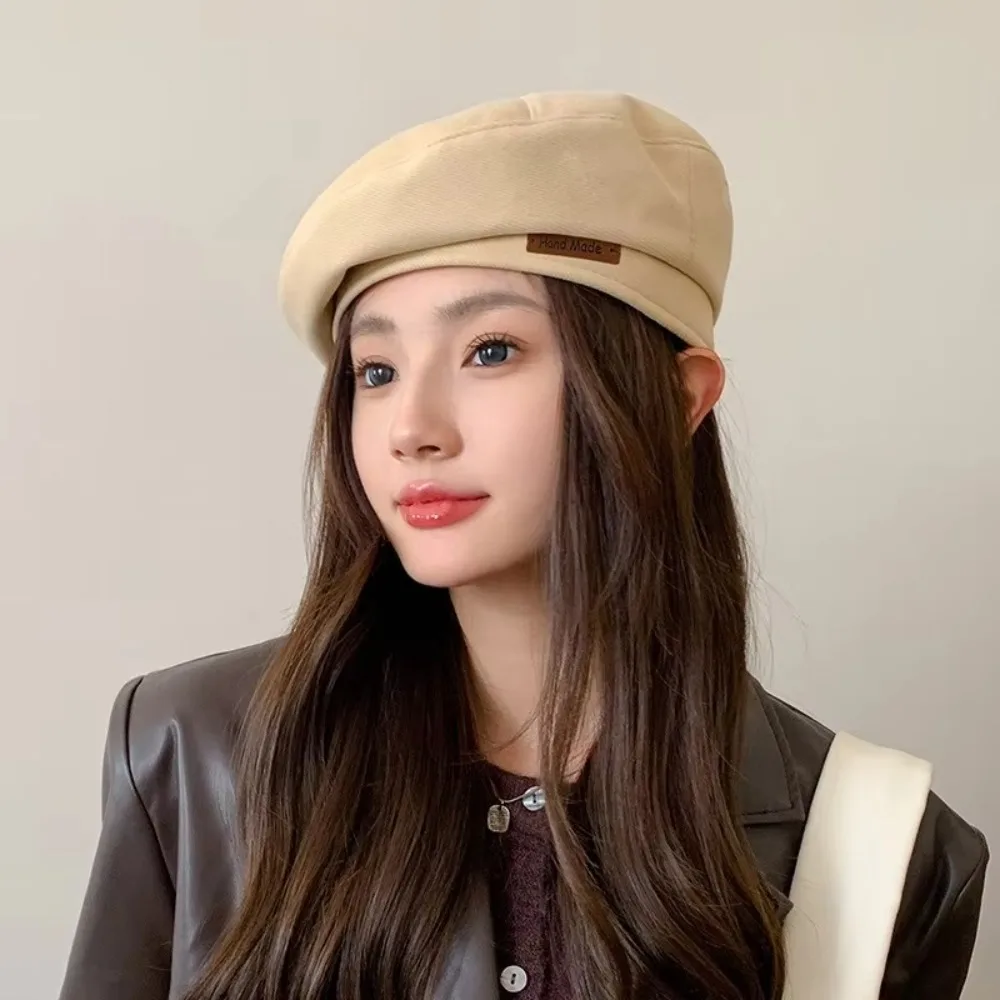 Retro Beret Solid Color Painter Hat Light Luxury Woolen Hats Artist Style Painter Hat Female Winter Cap High Quality Accessories