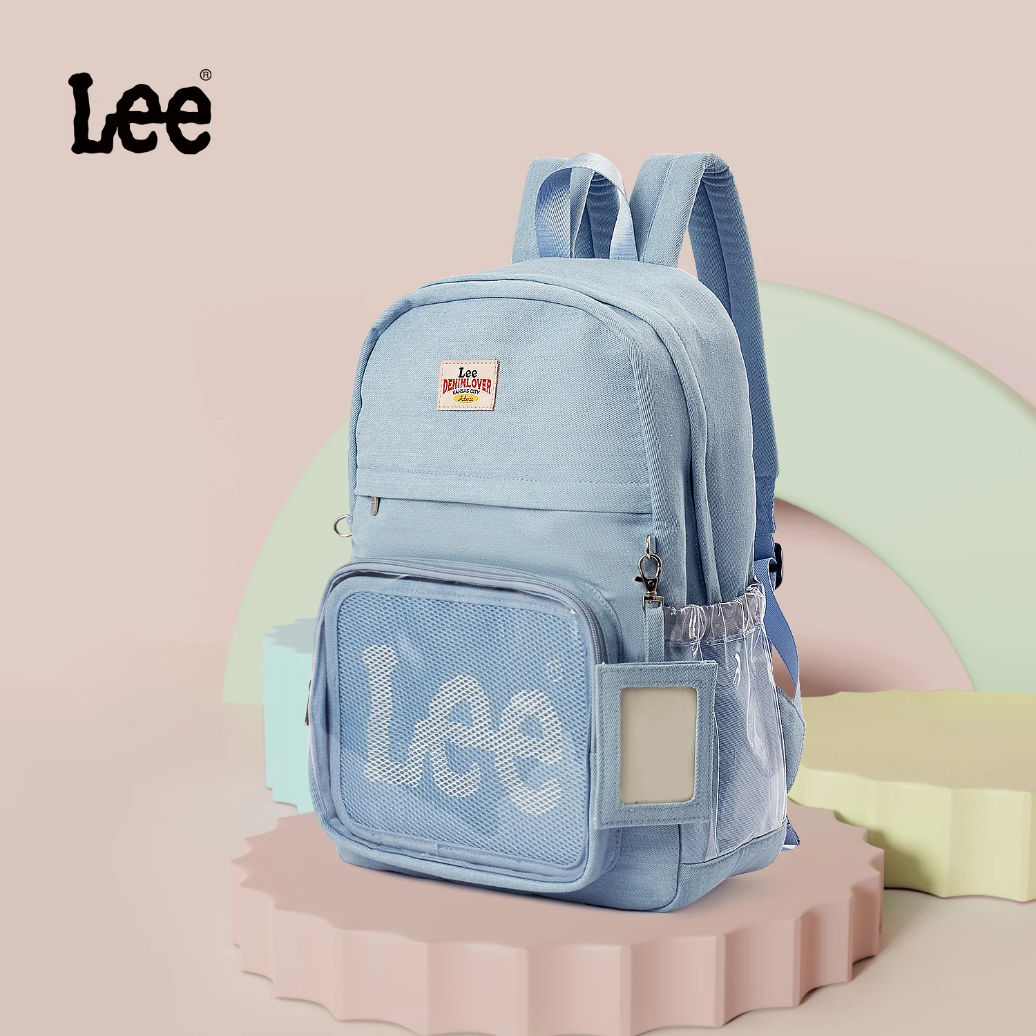 กระเป๋าเป้สะพายหลัง LEE รุ่น Large Leisure Corduroy Itabag ขนาด 14 นิ้ว สำหรับใส่แล็ปท็อป ไปโรงเรียน ผู้หญิง ผ้าเดนิม สำหรับเดินทาง ไปเรียนมหาวิทยาลัย  กระเป๋าใส่หนังสือ  กระเป๋า Ita Bag แบบใส