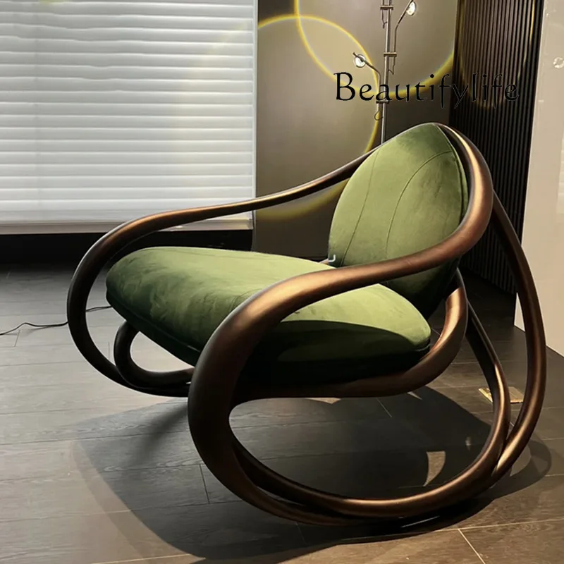 

Заводское кресло-качалка из стекловолокна, итальянский дизайнер, одиночный диван, кресло для чтения