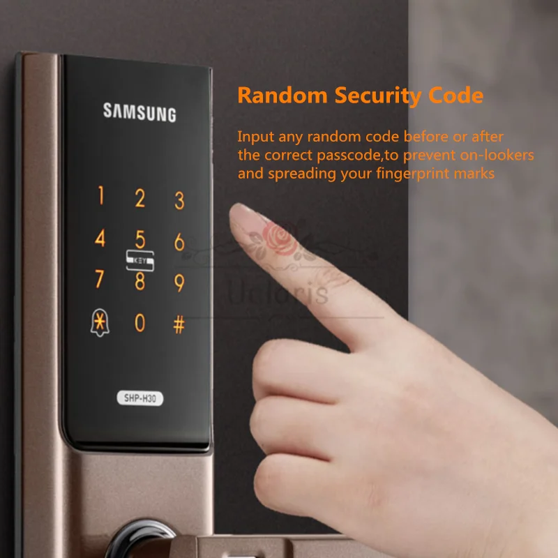 Samsung Smart Handle Doorlock SHP-H30 Fingerprint Lock Home Security Door With Card Password Intelligent Electronic Locks