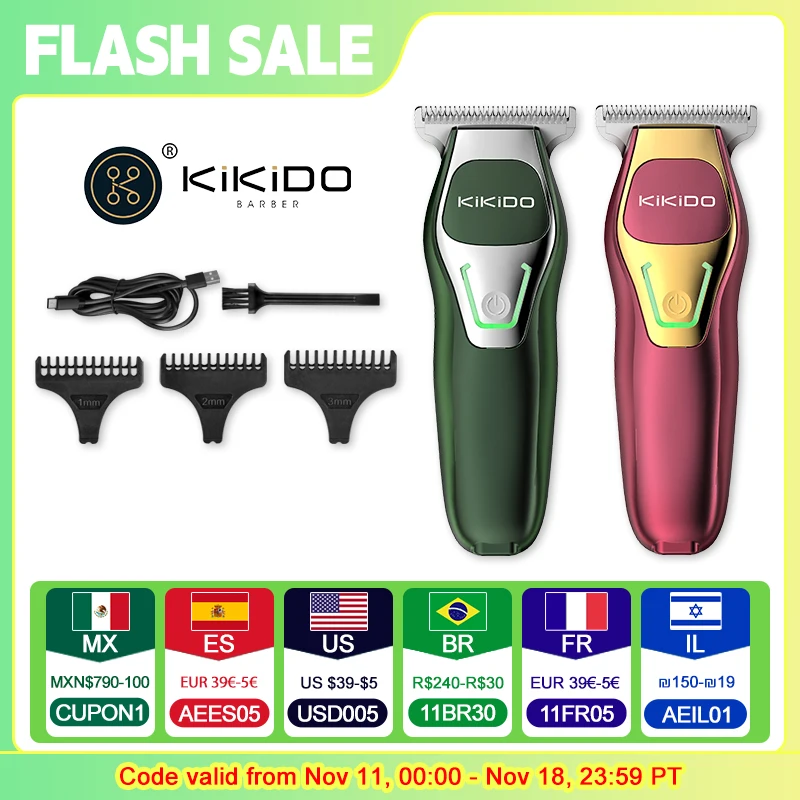 

KIKIDO Portable Electric Hair Clipper Multi-purpose Compact USB Fast Charging Colorful Two-color Household Small Appliances