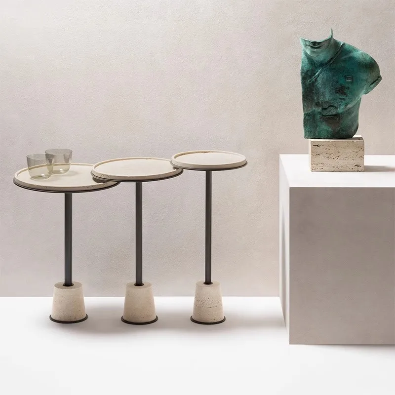 Simple Furniture Living Room Side Table Coffee Shop Corner Art Photography Round Table Cave Stone Decoration Leisure Tea Table