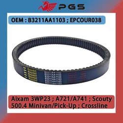 PGS 922x29 Motorcycle Transfer Drive Belt For Aixam 3WP23 A721/A741 500.4 Minivan/Pick-Up Scouty Crossline B3211AA1103 EPCOUR038