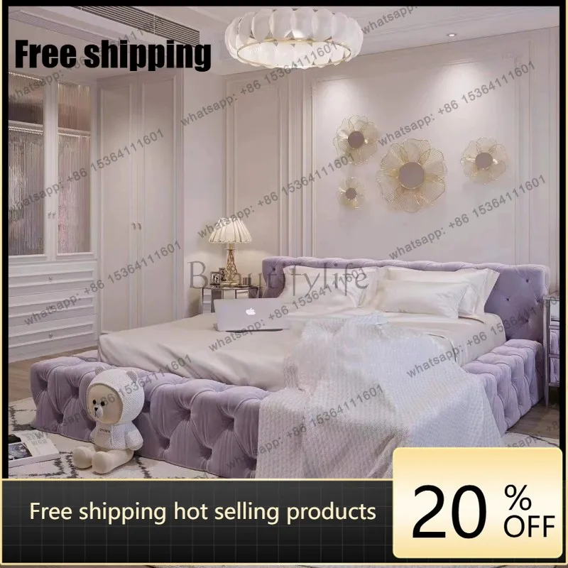 

LJY Designs European Double Bed Soft Cheap Australia Storage Modern Double Bed Luxury Japanese Wooden Cama Queen Bedrooms Furnit