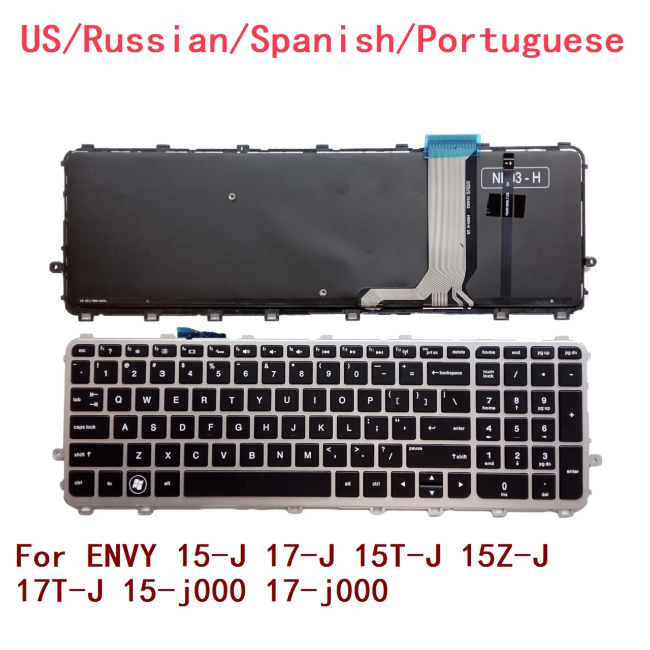 Nowa podświetlana klawiatura do laptopa HP ENVY 15-J 17-J 15T-J 15Z-J 17T-J 15-j000 17-j000 V 140626 A