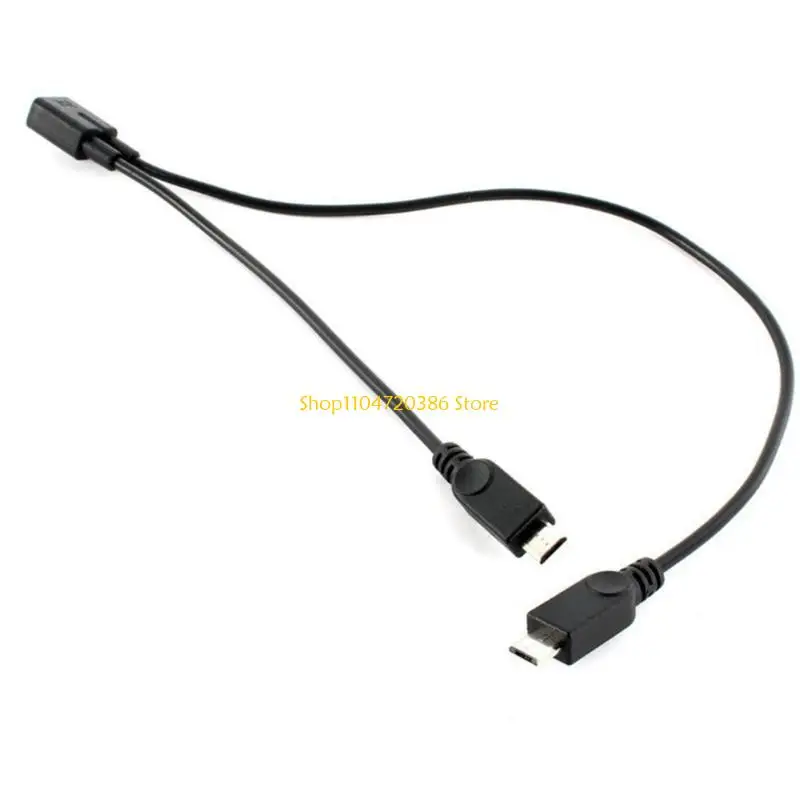 

Micro USB Female to 2 Micro USB Male Splitter Cable Wire Data Transfer 30cm Long USB Accessories Resistance to Plug