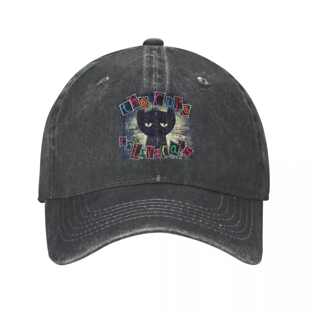 New The Cure Lovecats Robert Smith And The Band Baseball Cap Retro Distressed Denim Snapback Hat Style  Travel Adjustable Caps H