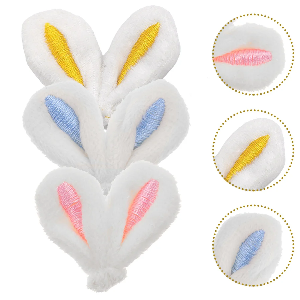 

30 Pcs Rabbit Ears Hair Accessories Butterfly Baby Shower Favor Hairband Bunny Earphone Plush Jewelry Crafts DIY Charm