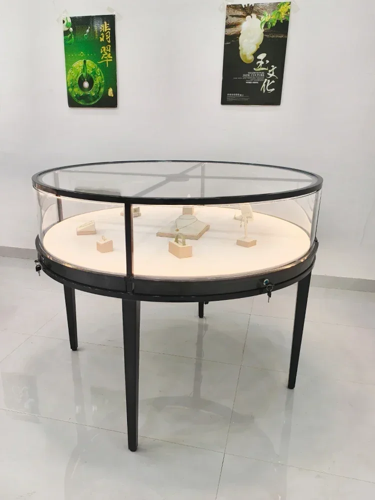 

Круглые ювелирные изделия из нержавеющей стали, золотой нефрит, часы, очки, витрина, индивидуальная кабина различной формы