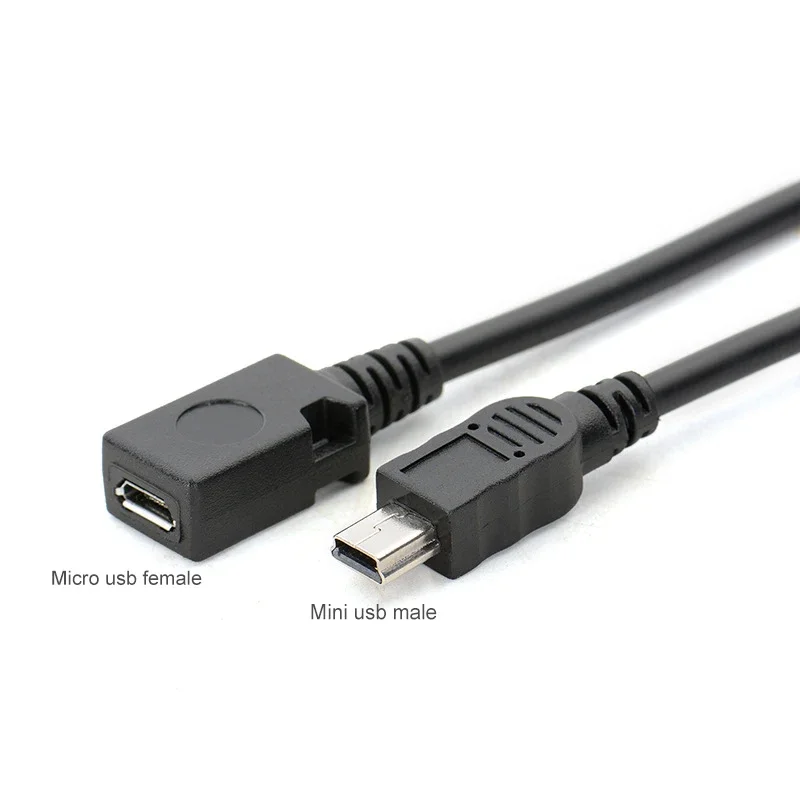 Mini USB Female to Micro USB Male 8 pin to 5 pin Connector Adapter OD4.0mm line for Smart Phones Tablet PCs MP3/ MP4