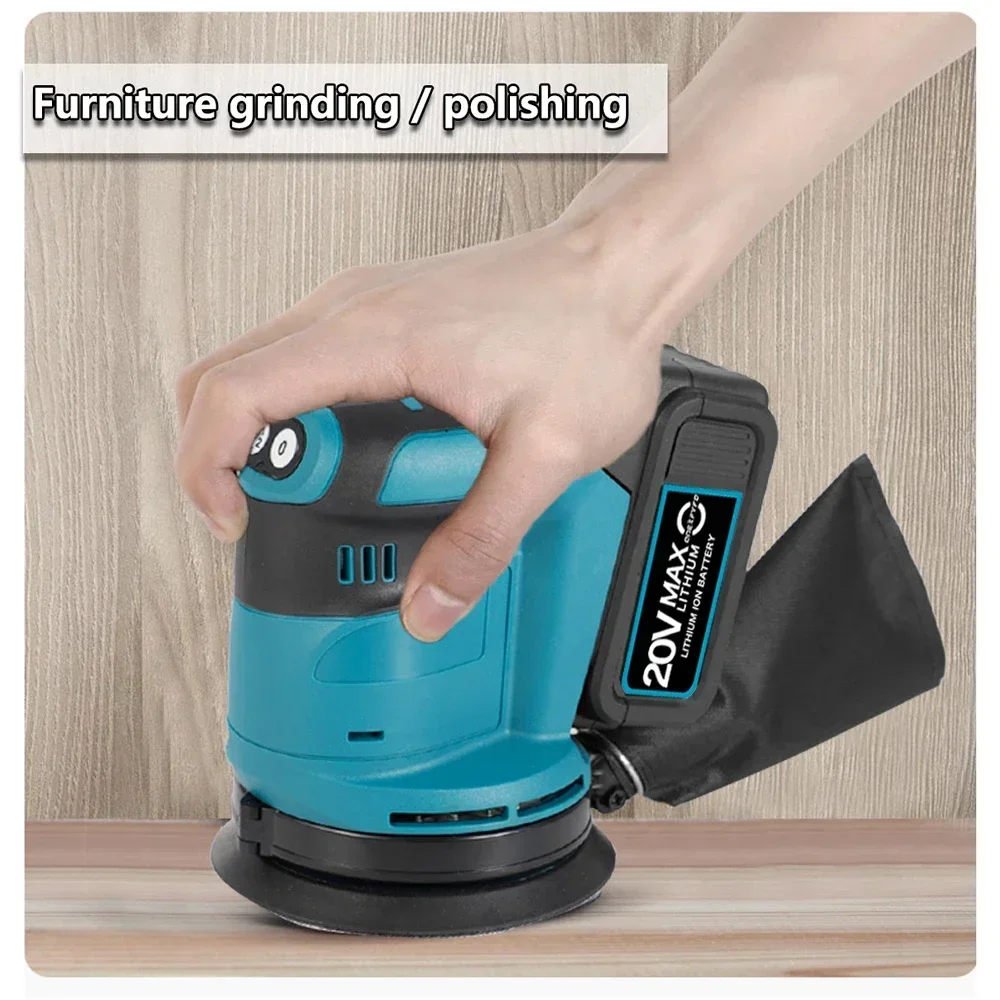 3Gear Cordless Random Orbital Sander Electric Sanding Machine Wood Wall Polishing Furniture Polisher Tool For Makita 18V Battery