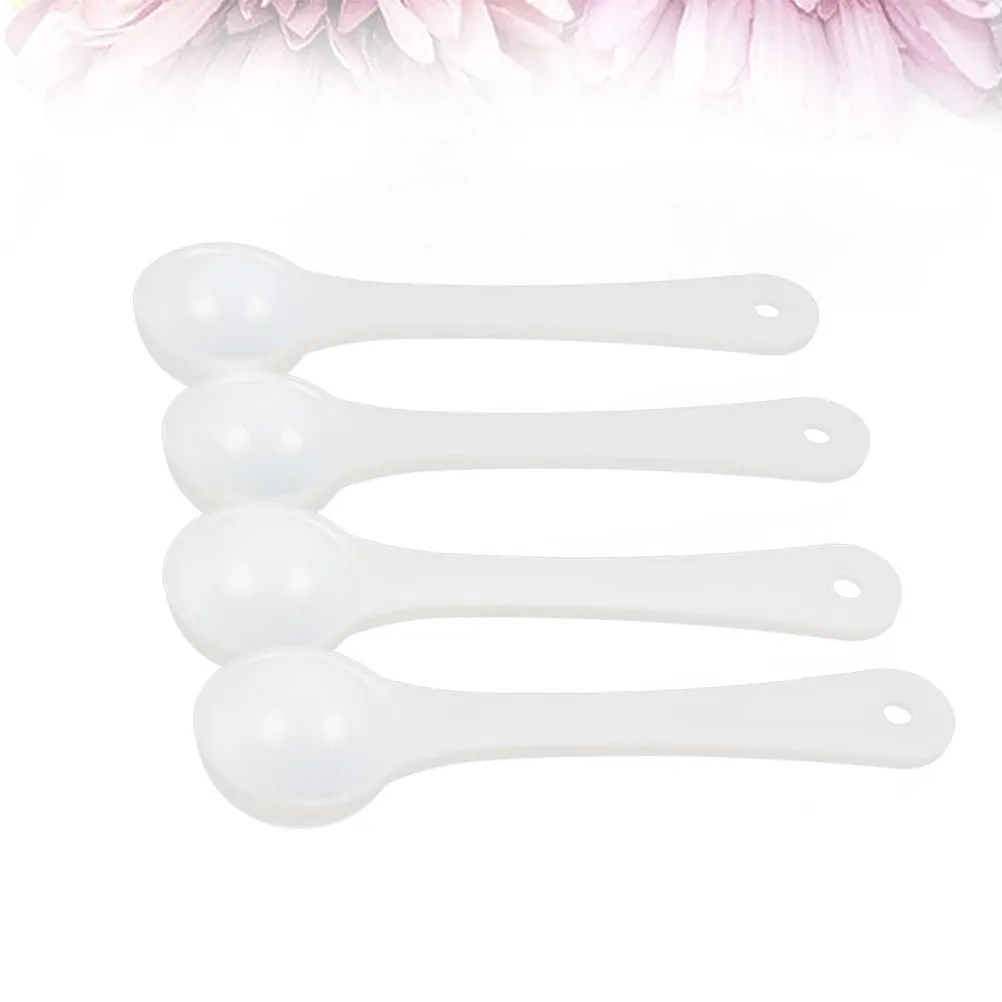4Pcs Fish Medicine Spoons Plastic 1G Measuring Set Powder Ration Spoon Aquarium Fish Tank Supplies Measuring Spoon