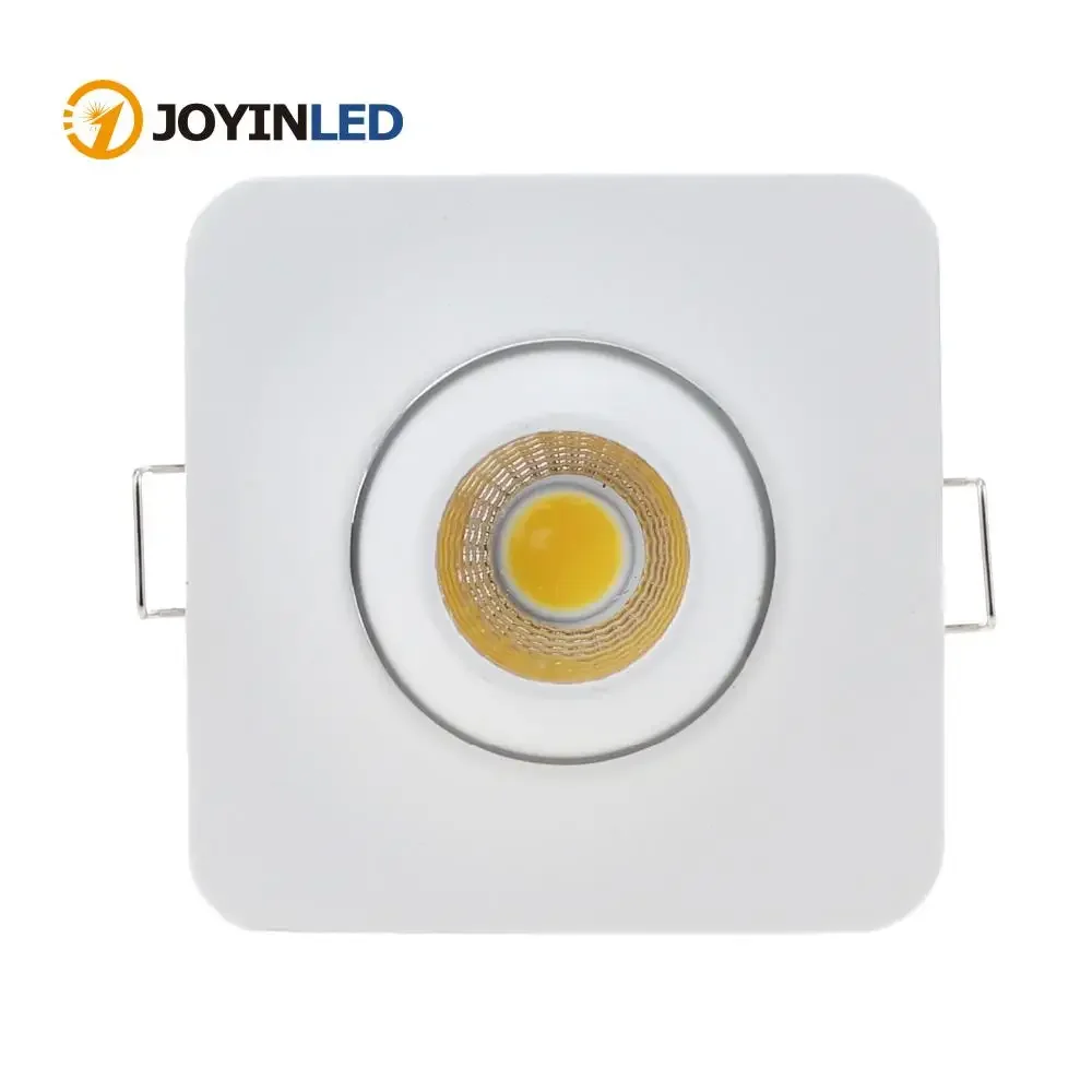 

JOYINLED 10 Pack Adjustable Round/Square COB Downlights, 3W Surface Mount Ceiling Spot Lights, Dimmable for Bedroom, AC85-265V
