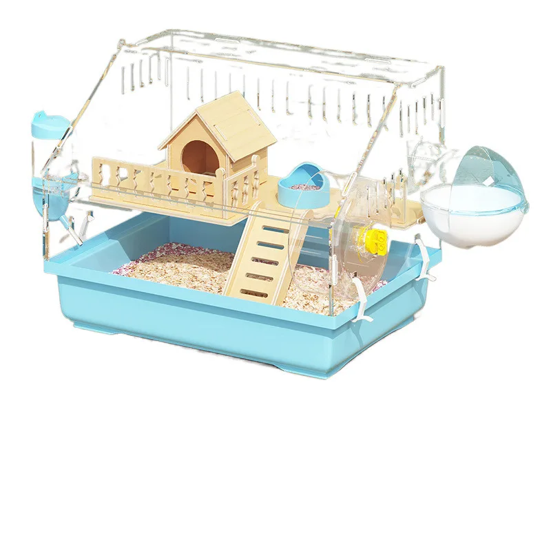 

Hamster Cage Panoramic View Transparent Cheap Large Golden Bear Cage Anti-gnawing Space Luxury Villa